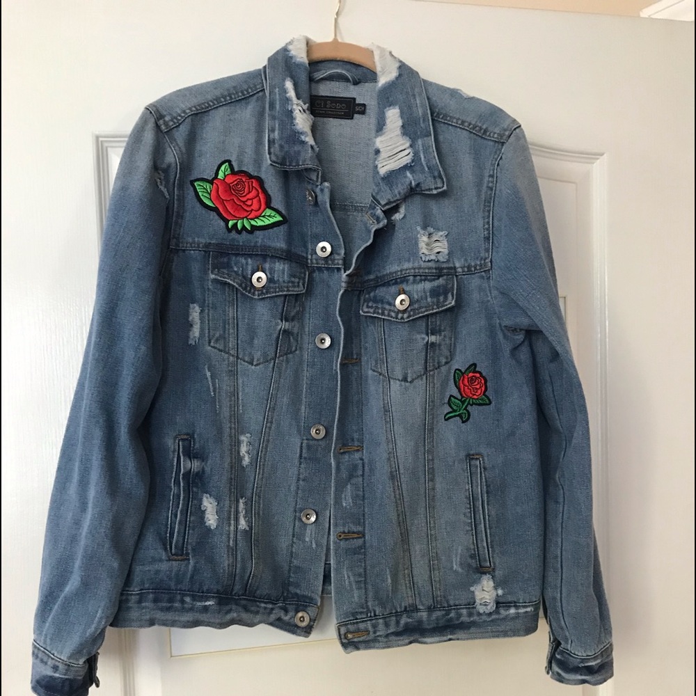 Denim oversized jean jacket.  Size small